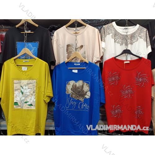 Tunika krátky rukáv dámska nadrozmer (42/44/46 ONE SIZE) TURECKÁ MÓDA TM926003