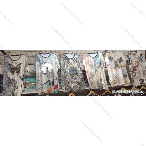 Šaty letné krátky rukáv dámske nadrozmer (42/44/46 ONE SIZE) TURECKÁ MÓDA TM926004