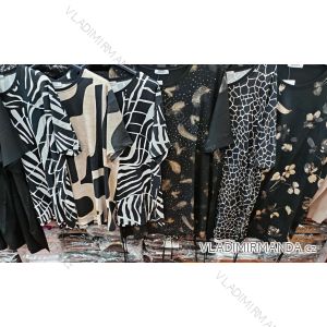 Šaty letné krátky rukáv dámske nadrozmer (42/44/46 ONE SIZE) TURECKÁ MÓDA TM926005