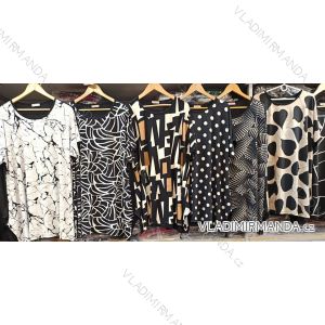 Šaty letné krátky rukáv dámske nadrozmer (42/44/46 ONE SIZE) TURECKÁ MÓDA TM926006