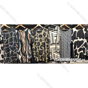 Šaty letné krátky rukáv dámske nadrozmer (42/44/46 ONE SIZE) TURECKÁ MÓDA TM926007