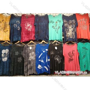 Šaty letné krátky rukáv dámske nadrozmer (42/44/46 ONE SIZE) TURECKÁ MÓDA TM926008