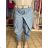 Nohavice voľnočasové riflové s opaskom dámske VERONA (S/M/L ONE SIZE) TALIANSKA MÓDA IMD26028