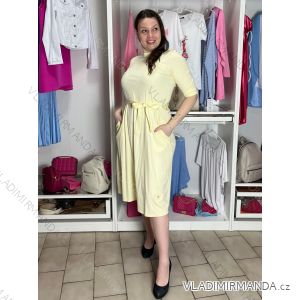 Šaty letné 3/4 dlhý rukáv dámske (S/M/L ONE SIZE) TALIANSKA MÓDA IMD26018/DUR