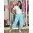 Nohavice dlhé elegantní dámske JITKA (S/M/L ONE SIZE) TALIANSKA MÓDA IM426070/DU S/M/L svetlo modrá