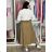 Sukňa dlhá s opaskom dámska GITA (S/M/L ONE SIZE) TALIANSKA MÓDA IMD26032/DU S/M/L hnedá