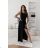 Šaty voľnočasové bez rukávov dámske (S/M/L ONE SIZE) TALIANSKA MÓDA IMD26048 čierna S/M/L