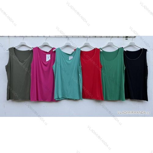 Tričko letné bez rukávu dámske (S/M/L ONE SIZE) TALIANSKA MÓDA IMD26049