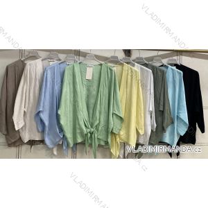 Cardigan letný dlhý rukáv dámsky nadrozmer (54/56/58 ONE SIZE) TALIANSKA MÓDA IMC26101