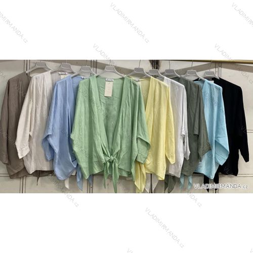 Cardigan letný dlhý rukáv dámsky nadrozmer (54/56/58 ONE SIZE) TALIANSKA MÓDA IMC26101