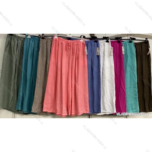 Nohavice letné dámske nadrozmer (44/46/48 ONE SIZE) TALIANSKA MÓDA IMC26106