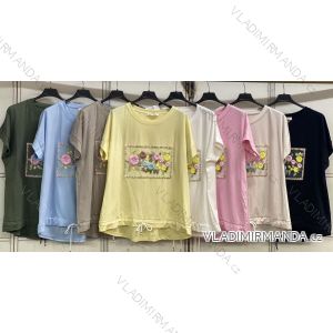 Tričko sťahovací krátky rukáv dámske nadrozmer (46/48/50 ONE SIZE) TALIANSKA MÓDA IMC26112