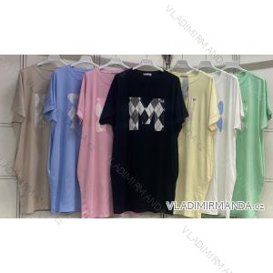 Šaty letné krátky rukáv dámske nadrozmer (52/54/56 ONE SIZE) TALIANSKA MÓDA IMC26113