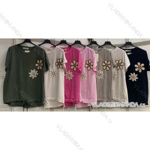 Tričko sťahovací krátky rukáv dámske nadrozmer (46/48/50 ONE SIZE) TALIANSKA MÓDA IMC26119