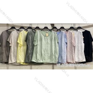 Tričko krátky rukáv dámske nadrozmer (48/50/52 ONE SIZE) TALIANSKA MÓDA IMC26124