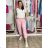 Nohavice outdoorové s opaskom dámske SARA (S/M/L ONE SIZE) TALIANSKA MÓDA IM4261116/DU S/M/L ružová