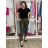 Legíny koženkové zateplené dlhé dámske (S/M-XL/2XL) MIEGO MIE2339000319M/DU černá M/L