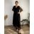 Šaty spoločenské dlhé elegantný dlhý rukáv dámske AMANDA (44/46/48 ONE SIZE) TALIANSKA MÓDA IMPSH2420033