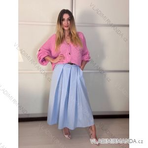 Sveter oversize pletený na gombíky dlhý rukáv dámsky (M/L/XL ONE SIZE) INDICKÁ MÓDA IMWKA252700/DR