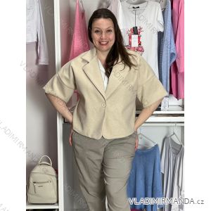 Kabátik teplý krátky rukáv dámsky (M/L/XL ONE SIZE) TALIANSKA MÓDA IMC26069/DR