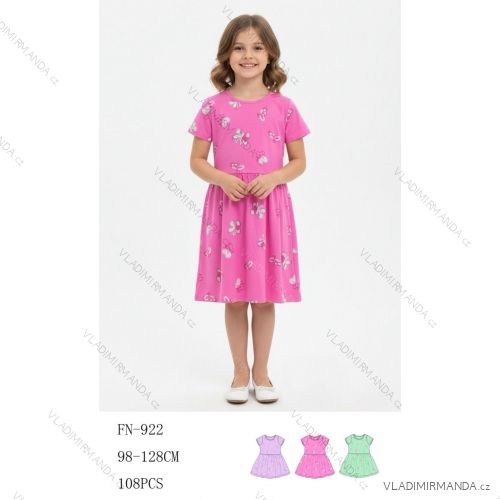 Šaty letní krátký rukáv dětské dívčí (98-128) SEZON SEZ26FN-922