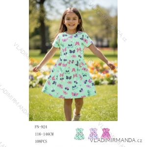 Šaty letné krátky rukáv detské až dorast dievčenské (116-146) SEZON SEZ26FN-924