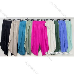 Nohavice letné dámske nadrozmer (46/48/50 ONE SIZE) TALIANSKA MÓDA IM426123