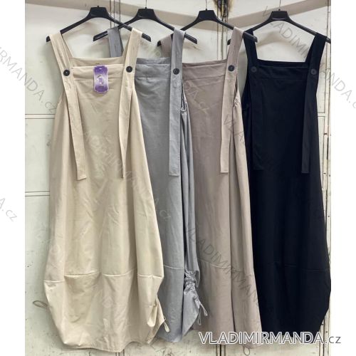 Šaty dlhé letné na ramínka dámske nadrozmer (48/50/52 ONE SIZE) TALIANSKA MÓDA IMC26129