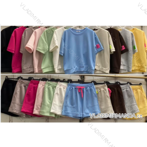 Súprava oversize letné tričko krátky rukáv a kraťasy dámske (S/M/L ONE SIZE) TALIANSKA MÓDA IMC26130