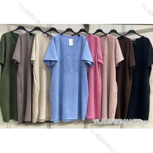 Šaty krátke letné krátky rukáv dámske nadrozmer (54/56/58 ONE SIZE) TALIANSKA MÓDA IMC26134