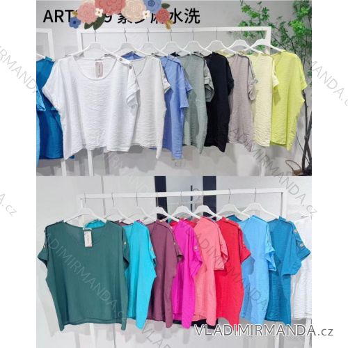 Tunika krátky rukáv dámska nadrozmer (46/48/50 ONE SIZE) TALIANSKA MÓDA IMC26145