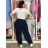 Nohavice aladinky harémky dlhé dámske (M/L ONE SIZE) TALIANSKA MÓDA IMD22212/DUR černá
