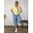 Nohavice dlhé letné dámske TARA (S/M/L ONE SIZE) TALIANSKA MÓDA IMSM260001/DUR S/M/L svetlo modrá