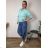 Nohavice dlhé letné dámske TARA (S/M/L ONE SIZE) TALIANSKA MÓDA IMSM260001/DUR S/M/L svetlo modrá
