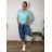 Nohavice dlhé letné dámske TARA (S/M/L ONE SIZE) TALIANSKA MÓDA IMSM260001/DUR S/M/L svetlo modrá