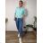 Nohavice dlhé letné dámske TARA (S/M/L ONE SIZE) TALIANSKA MÓDA IMSM260001/DUR S/M/L tmavo modrá