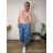 Nohavice dlhé letné dámske nadrozměr INES (42/44/46 ONE SIZE) TALIANSKA MÓDA IMSM260002