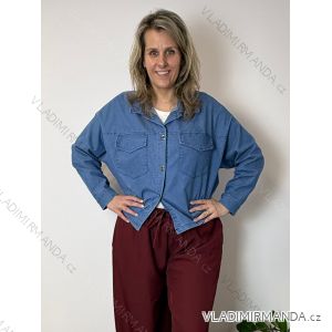 Bunda oversize slabá dlhý rukáv dámska nadrozmer UMA (44/42/46 ONE SIZE) TALIANSKA MÓDA IMSM2600012/DU