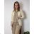 Sako tenké jarný dlhý rukáv dámske (S/M/L ONE SIZE) TALIANSKA MÓDA IMD24025/DUR tm. hnědá S/M/L