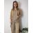 Sako tenké jarný dlhý rukáv dámske (S/M/L ONE SIZE) TALIANSKA MÓDA IMD24025/DUR tm. hnědá S/M/L