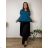 Tunika/blúzka krátky rukáv dámska nadrozmer (2XL/3XL/4XL ONE SIZE) TALIANSKA MÓDA IMD231458/DR smaragdová