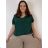 Tunika/blúzka krátky rukáv dámska nadrozmer (2XL/3XL/4XL ONE SIZE) TALIANSKA MÓDA IMD231458/DR smaragdová