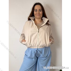 Bunda krátka oversize dlhý rukáv dámska nadrozměr ZITA(42/44/46 ONE SIZE) TALIANSKA MÓDA IMWCM26001