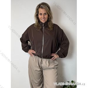 Bunda krátka oversize dlhý rukáv dámska nadrozměr ZITA(42/44/46 ONE SIZE) TALIANSKA MÓDA IMWCM26001/DUR