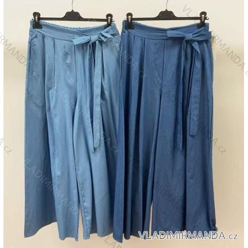 Nohavice dlhé letné riflové dámske (S/M/L ONE SIZE) TALIANSKA MÓDA IMC26133