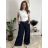 Nohavice elegantné s opaskom dámske BEATA (S/M/L ONE SIZE) TALIANSKA MÓDA IM425718/DUR S/M/L čierna