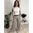 Nohavice elegantné s opaskom dámske BEATA (S/M/L ONE SIZE) TALIANSKA MÓDA IM425718/DUR S/M/L čierna