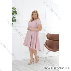 Šaty spoločenské krátky rukáv dámske (36-54) POLSKÁ MÓDA PMLMR26KAREN