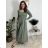 Šaty voľnočasové dlouhý rukáv dámske VIVA (S/M/L ONE SIZE) TALIANSKA MÓDA IMSM2511125