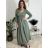 Šaty voľnočasové dlouhý rukáv dámske VIVA (S/M/L ONE SIZE) TALIANSKA MÓDA IMSM2511125